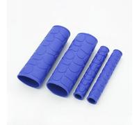 Fit Silicone Handlebar Covers For Motorcycles Soft Rubber Grip Protectors Electric Scooters Anti Slip Design Weather Shield Direct Installation Easy Setup Comfortable Hand Grip Multi Colors(Blue)