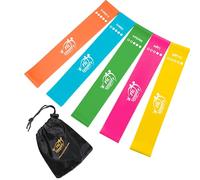 Fit Simplify 10 Inch Resistance Loop Exercise Bands, Set of 5, Assorted Colors