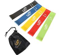 Fit Simplify Resistance Loop Exercise Bands for Home Fitness, Stretching, Strength Training, Physical Therapy, Workout Bands, Pilates Flexbands, Set of 5