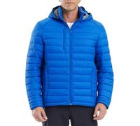 fit space Men's Insulated Synthetic Down Puffer Jacket Winter Warm Coat Quilted Water Resistant Packable Hiking Camping, Blue, M