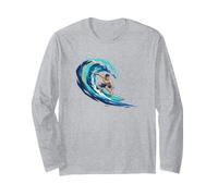 FIT Surfer Strong Surfing and Riding Waves in THE Ocean Long Sleeve T-Shirt
