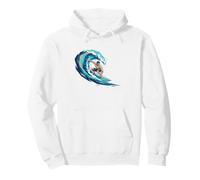 FIT SURFER STRONG SURFING AND RIDING WAVES IN THE OCEAN Pullover Hoodie