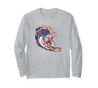 FIT Surfer Surfing and Riding Waves in THE Ocean Long Sleeve T-Shirt