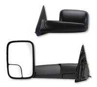 Fit System 60111-12C Towing Mirror Pair for Dodge Ram Pick-Up 1500, 2500/3500, Textured Black, spot Mirror, flip-Out Head, Foldaway Manual