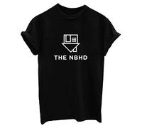 FIT The NBHD Fashion Graphic T Shirt Neighbourhood Letter Print Shirt Short Sleeve Tee Black White Gray Tops Home