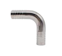 Fit Tube I.D 12.7/16/19/22/25/32/38/45/51/57/63/76/89mm Hose Barbed 304 Stainless Steel 90 Degree Elbow Pipe Fitting(12.7mm)