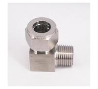 Fit Tube O/D 12mm -1/8" BSPT Elbow 304 Stainless Ferrule Pneumatic Air Compression Fitting