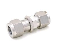 Fit Tube O.D 12mm Bulkhead 304 Stainless Steel Ferrule Pneumatic Air Compression Pipe Fitting