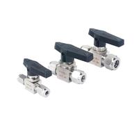 Fit Tube O.D 3/4/6/8/10/12/14/16/18/20mm 1/8" 1/4" 3/8" 1/2" 304 Stainless Compression Fitting Shut Off Ball Valve PN 6.4(18mm)