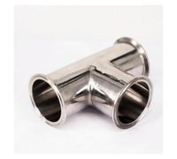 Fit Tube O.D 76mm Tri Clamp 3" Ferrule Tee 304 Stainless Steel Connector Pipe Fitting