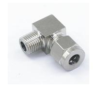Fit Tube O/D 8mm -1/4" BSPT Elbow 304 Stainless Steel Ferrule Pneumatic Air Compression Fitting
