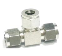 Fit Tube O/D 8mm Tee Equal 3 Ways 304 Stainless Steel Ferrule Pneumatic Air Compression Coupler Adapter Connector Fitting