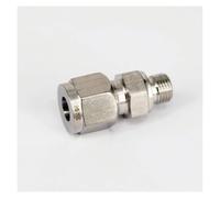 Fit Tube O/D 8mm to M10x1 Female 304 Stainless Ferrule Pneumatic Fitting Pressure Gauge