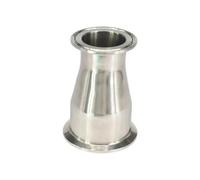Fit Tube O.D Reduce 51mm-32mm Tri Clamp 2"-1.5" 304 Stainless Steel Ferrule Concentric Pipe Fitting Reducer XHAJCSJWGD