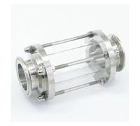Fit Tube OD 45mm Tri Clamp 2" 304 Stainless Steel Fitting Flow Sight Glass for Homebrew