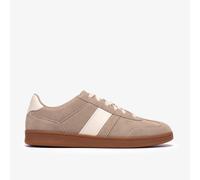 Clarks Men's Seco Speed Dark Sand Suede Trainers, Lace Up in Beige | Size: 9-Standard Fit Clarks Beige 9-Standard Fit