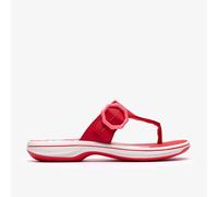 Clarks Women's Brinkley Cove Poppy Red Flip Flops | Size: 4-Standard Fit Clarks Red 4-Standard Fit