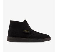 Clarks Mens Desert Coal Black Suede Desert Boots,Lace Up Suede Casual