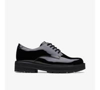 Clarks Prague Lace Y Girls Senior School Shoes 6.5 Black Patent
