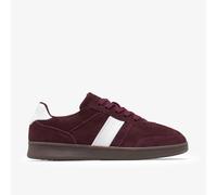 Clarks Seco Speed Burgundy Suede Trainers In Red Red 6-Standard Fit