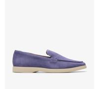 Clarks for man. 26180891 Torford Easy lilac leather moccasins (41.5), Flat, Suede, None, Casual, Purple