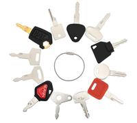 Fit4drive 12Pcs Universal Construction Machinery Key Ignition Key Set for Agricultural and Excavator Truck Dumper Tractor Digger Bulldozers and more