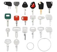Fit4drive 20Pcs Universal Ignition starter Key Set for Agricultural and Excavator Truck Dumper Tractor Digger Bulldozers and more