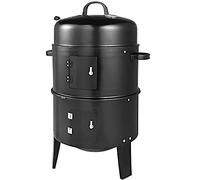 Fit4home Barrel Outdoor Charcoal BBQ Grill 3 in 1 Smoker Grill - Great For Garden, Patio, Camping or Outdoor Picnics - Small and Portable Barbecue with Thermostat | CJ0049