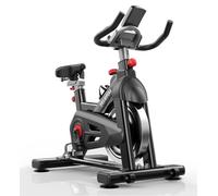 FIT4YOU Exercise Bike Indoor Cycling Home Gym Workout Cardio Fitness Adjustable Resistance LCD Monitor FY-EB07 Black