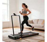 FIT4YOU Foldable Walking Pad Treadmill for Home, Quiet Under Desk, Incline, With Handlebar, Phone Holder, Bluetooth, Portable Running Machine for Apartments & Office Use