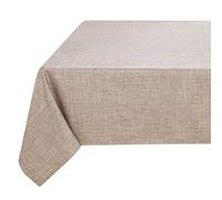Fitable Faux Linen Tablecloth Rectangle 60 x 102 Inch - Rustic Fabric Table Cloth for 6 Foot Tables, Nature Faux Burlap Table Cover for Kitchen Dining, Party, Farmhouse