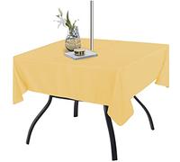 Fitable Square Outdoor and Indoor Tablecloth, Yellow, 54 x 54 Inch