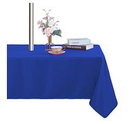 Fitable Table Cover Outdoor and Indoor Tablecloth - Washable Waterproof Wrinkle Free Table Cloth with Zipper and Umbrella Hole for Spring/Summer/Party/Picnic/BBQS/Patio Blue 60x84 inch
