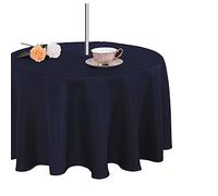 Fitable Table Cover Outdoor and Indoor Tablecloth - Washable Waterproof Wrinkle Free Table Cloth with Zipper and Umbrella Hole for Spring/Summer/Party/Picnic/BBQS/Patio Navy 60R