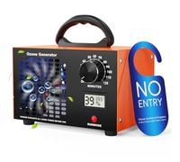 Fitabok Ozone Generator - 60,000 mg/h High Capacity Ozone Machine with 120 Min Timer, Temperature and Humidity LED Display for 300㎡, Odor Eliminator Air Purifier for Car, Home, Pet, Smokers Kitchen
