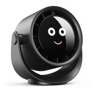 Fitabok USB Desk Fan - Mini Portable Fan With 5 Speeds Adjustable Wind, 360° Rotation, LED Display, 4000mAh Small Rechargeable Table Fans for Desktop Bedroom Office Home Travel Study, Summer Gift