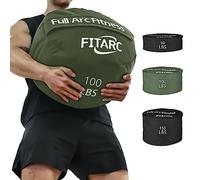 Fitarc Sand Bags for Weight Training,Sandbags for Fitness,Sandbags for Weight Training,Round Sandbag,Sandbag Workout Bag,Cross-Training & Exercise, Workouts Equipment Sand Not Included (Green 100LB)