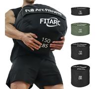 Fitarc Sandbag Workout Bag, Sandbags for Weight Training, Sandbag for Fitness and Strength Training, Cross Training & Exercise, Workout Equipment Sand Not Included (Black 150 lbs)