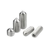 Fitaulip 10pcs Hex Hexagon Socket Set Screws M2 M2.5 M3 M4 M5 M6 M8 M10 M12 Stainless Steel Tapered End Grub Bolt Cone Point Grub Screw(12mm x10pcs,M3)