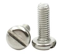 Fitaulip 2-20pcs Slot Column Round Cheese Head Screws M3 M4 M5 M6 M8 M10 304 A2-70 Stainless Steel Slotted Round Head Screw Bolt(40mm,M8 (5Pcs))