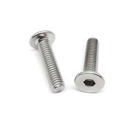 Fitaulip 5/10/50pcs M1.6 M2 M2.5 M3 M4 M5 M6 M8 Stainless Steel Hex Hexagon Socket Ultra Thin Flat Wafer Head Bolt Screw(30mm,M8 5pcs)