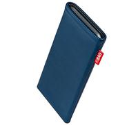 fitBAG Beat Blue custom tailored sleeve for Motorola Moto G10 | Made in Germany | Fine nappa leather pouch case cover with MicroFibre lining for display cleaning