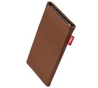 fitBAG Beat Brown custom tailored sleeve for Nokia 6700 slide | Made in Germany | Fine nappa leather pouch case cover with MicroFibre lining for display cleaning