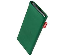 fitBAG Beat Green custom tailored sleeve for Nubia RedMagic 11S Pro | Made in Germany | Fine nappa leather pouch case cover with MicroFibre lining for display cleaning