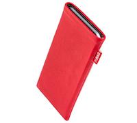 fitBAG Beat Red custom tailored sleeve for Motorola Razr Fold | Made in Germany | Fine nappa leather pouch case cover with MicroFibre lining for display cleaning