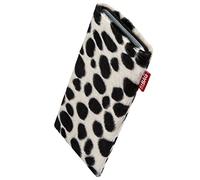 fitBAG Bonga Dalmatian custom tailored sleeve for Vivo X Fold 6 | Made in Germany | Fine imitation fur pouch case cover with MicroFibre lining for display cleaning