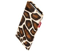 fitBAG Bonga Giraffe custom tailored sleeve for Motorola edge 70 Pro | Made in Germany | Fine imitation fur pouch case cover with MicroFibre lining for display cleaning