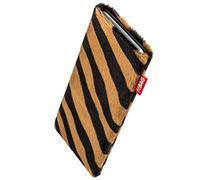 fitBAG Bonga Tiger custom tailored sleeve for Motorola Razr Fold | Made in Germany | Fine imitation fur pouch case cover with MicroFibre lining for display cleaning