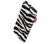 fitBAG Bonga Zebra custom tailored sleeve for Vivo X300 FE | Made in Germany | Fine imitation fur pouch case cover with MicroFibre lining for display cleaning