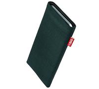 fitBAG Rave Green custom tailored sleeve for Samsung Galaxy S25 FE | Made in Germany | Fine suit fabric pouch case cover with MicroFibre lining for display cleaning